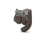 D.D.Step ghete baieti Barefoot imblanite 20-25 Chocolate cu norisor