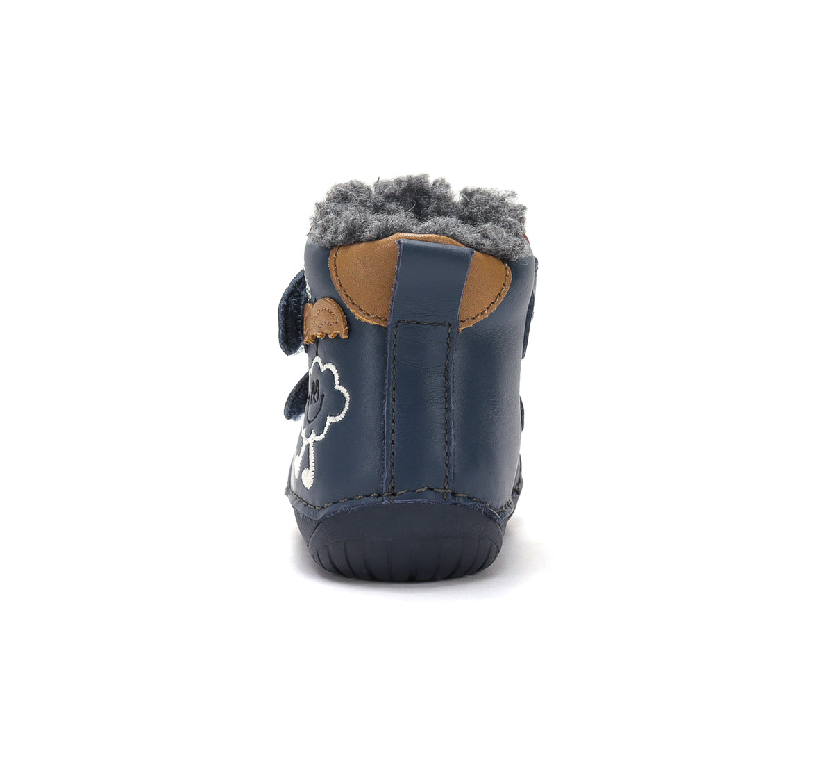 D.D.Step ghete baieti Barefoot imblanite 20-25 Royal Blue cu norisor