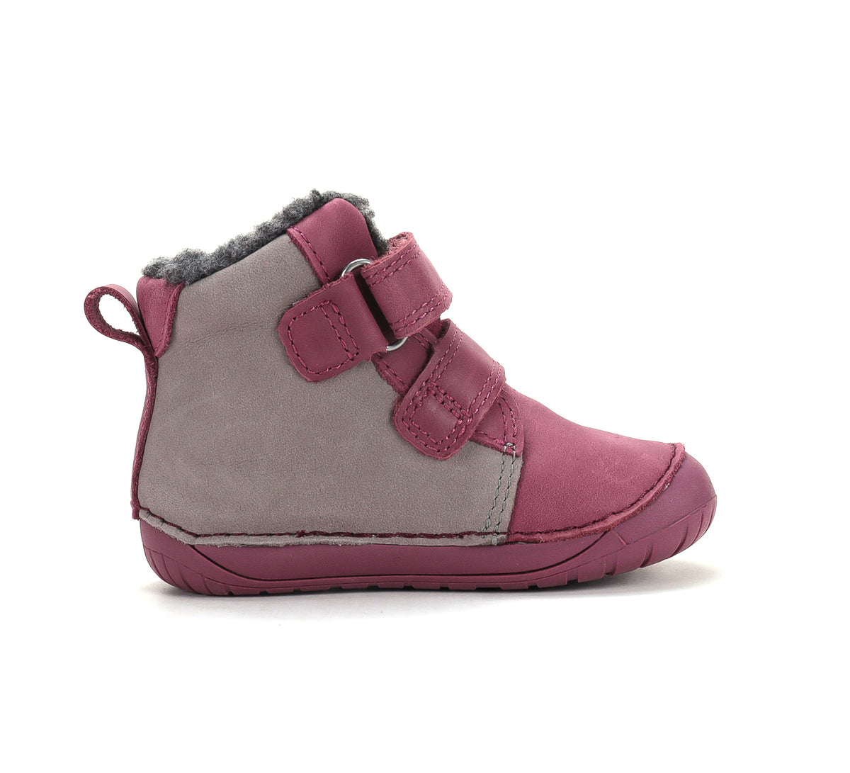 D.D.Step ghete fete Barefoot imblanite 20-25 Marine grey cu norisor