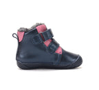 D.D.Step ghete fete Barefoot imblanite 20-25 Cobalt cu norisor