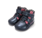 D.D.Step ghete fete Barefoot imblanite 20-25 Cobalt cu norisor