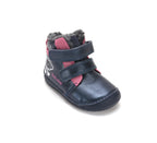 D.D.Step ghete fete Barefoot imblanite 20-25 Cobalt cu norisor