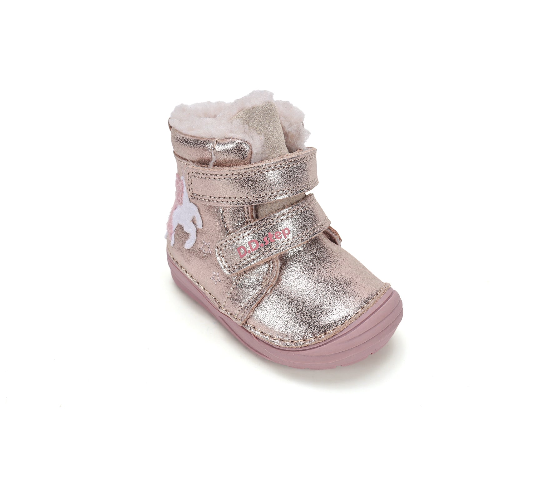 D.D.Step ghete fete imblanite 20-25 Champagne cu unicorn
