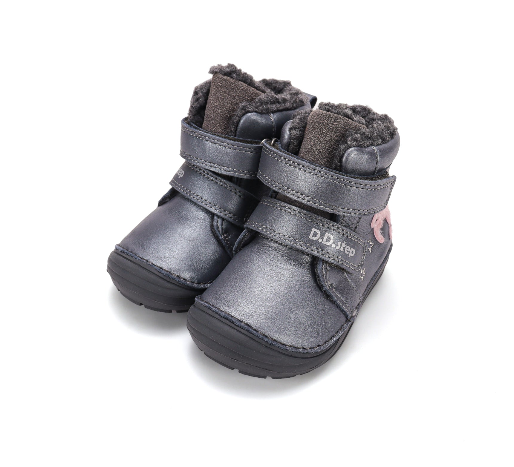 D.D.Step ghete fete imblanite 20-25 Metallic Grey cu unicorn Imagine principală a produsului