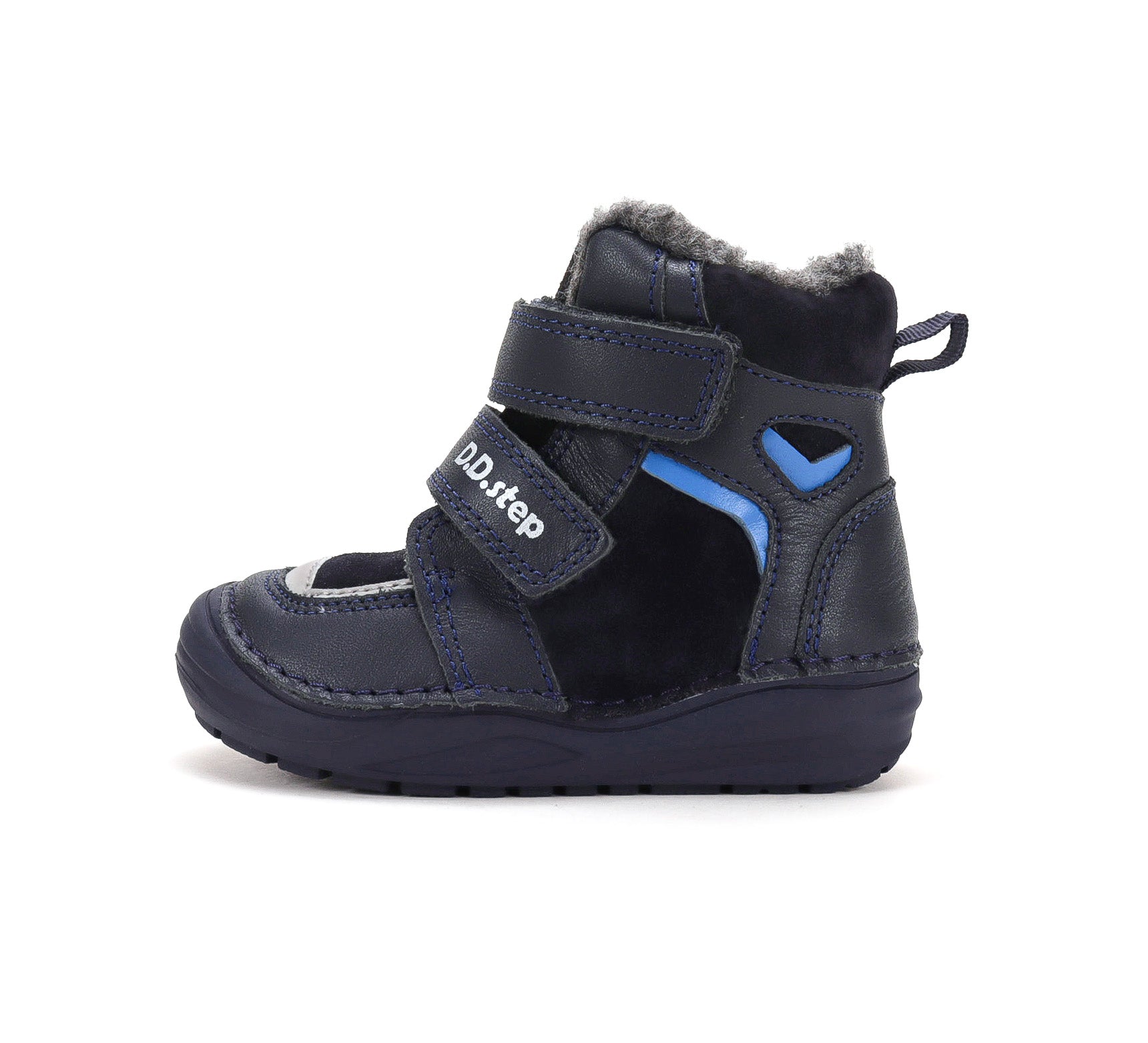 D.D.Step ghete baieti imblanite 26-31 Royal Blue cu albastru Imagine secundară a produsului