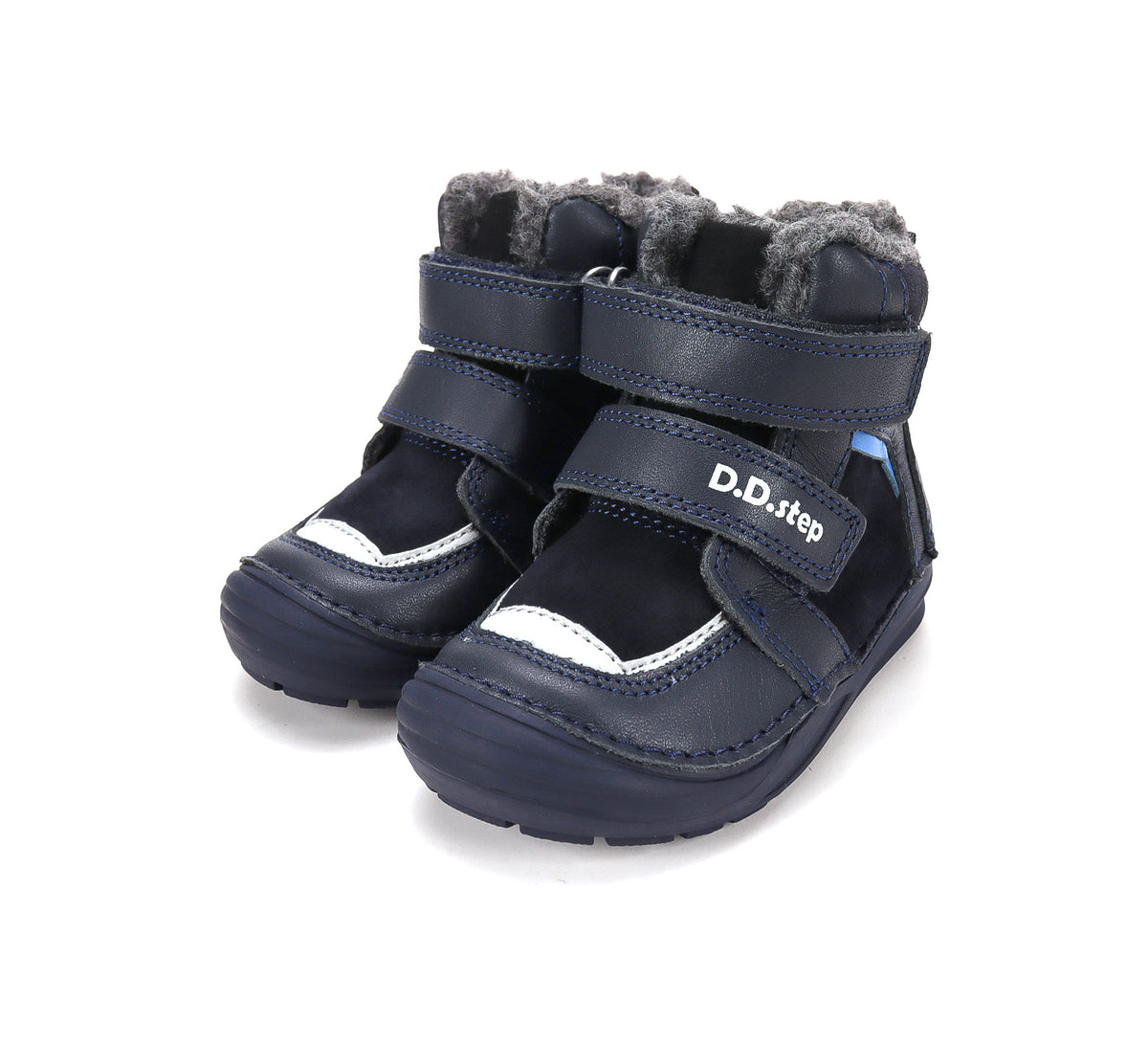 D.D.Step ghete baieti imblanite 26-31 Royal Blue cu albastru Imagine principală a produsului
