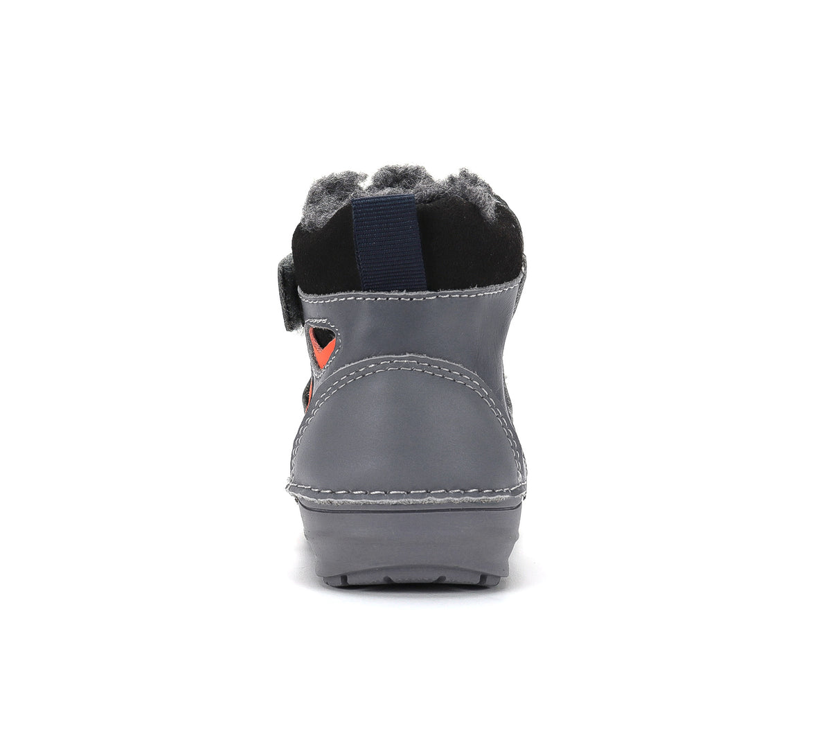 D.D.Step ghete baieti imblanite 20-31 Dove Grey cu negru