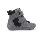 D.D.Step ghete baieti imblanite 20-31 Dove Grey cu negru