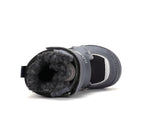 D.D.Step ghete baieti imblanite 20-31 Dove Grey cu negru