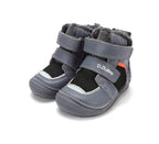 D.D.Step ghete baieti imblanite 20-31 Dove Grey cu negru