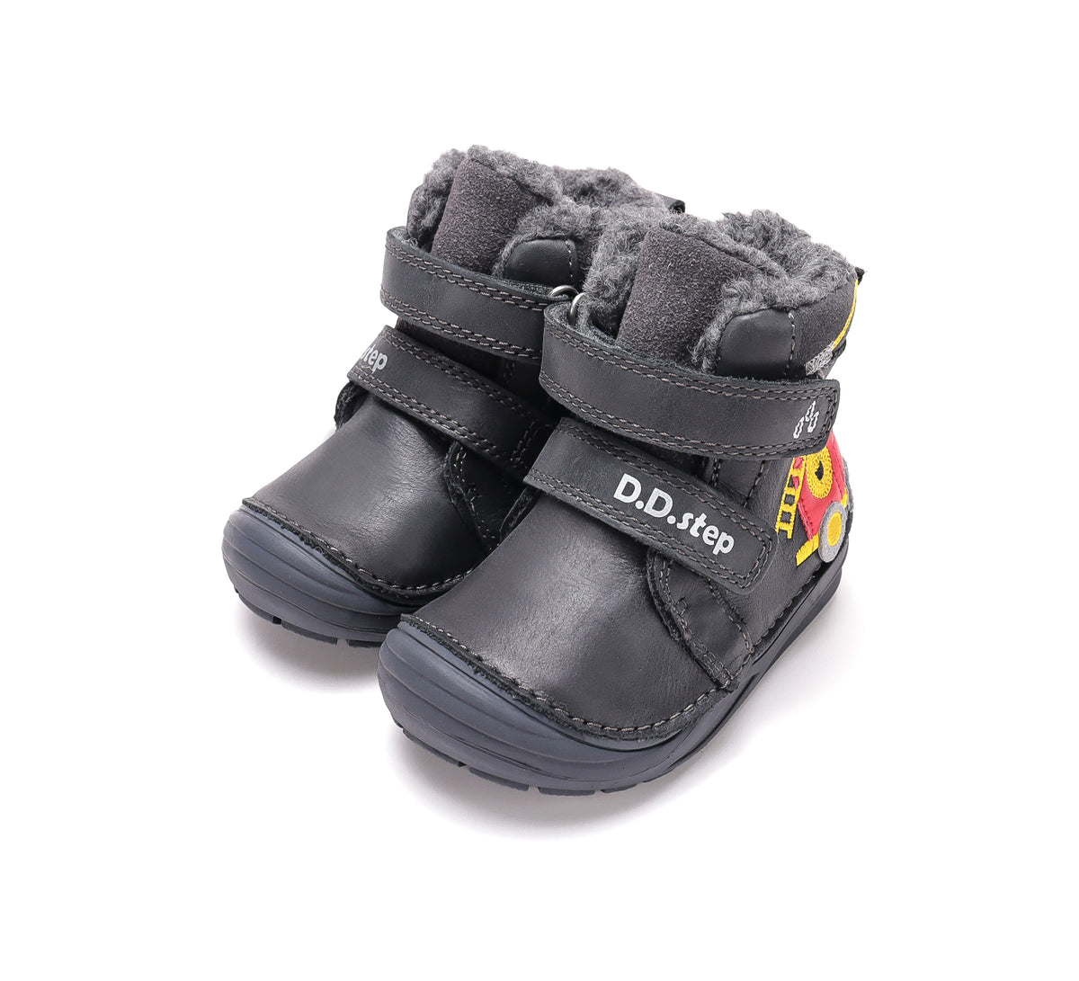 D.D.Step ghete baieti imblanite 20-31 Black cu masina de pompieri Imagine principală a produsului