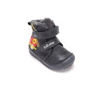 D.D.Step ghete baieti imblanite 20-31 Black cu masina de pompieri