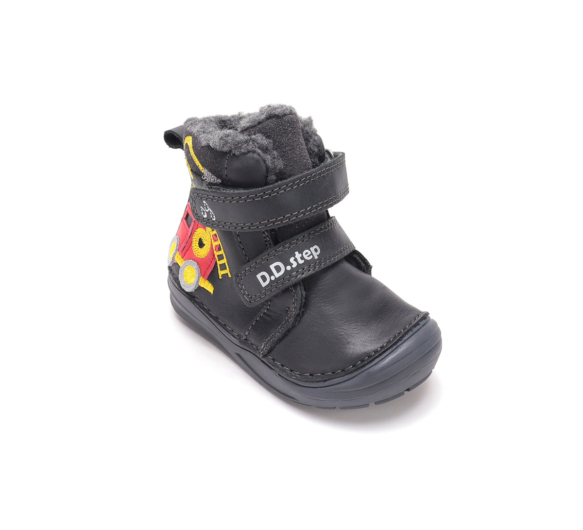 D.D.Step ghete baieti imblanite 20-31 Black cu masina de pompieri