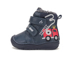 D.D.Step ghete baieti imblanite 20-25 Royal Blue cu masina de pompieri