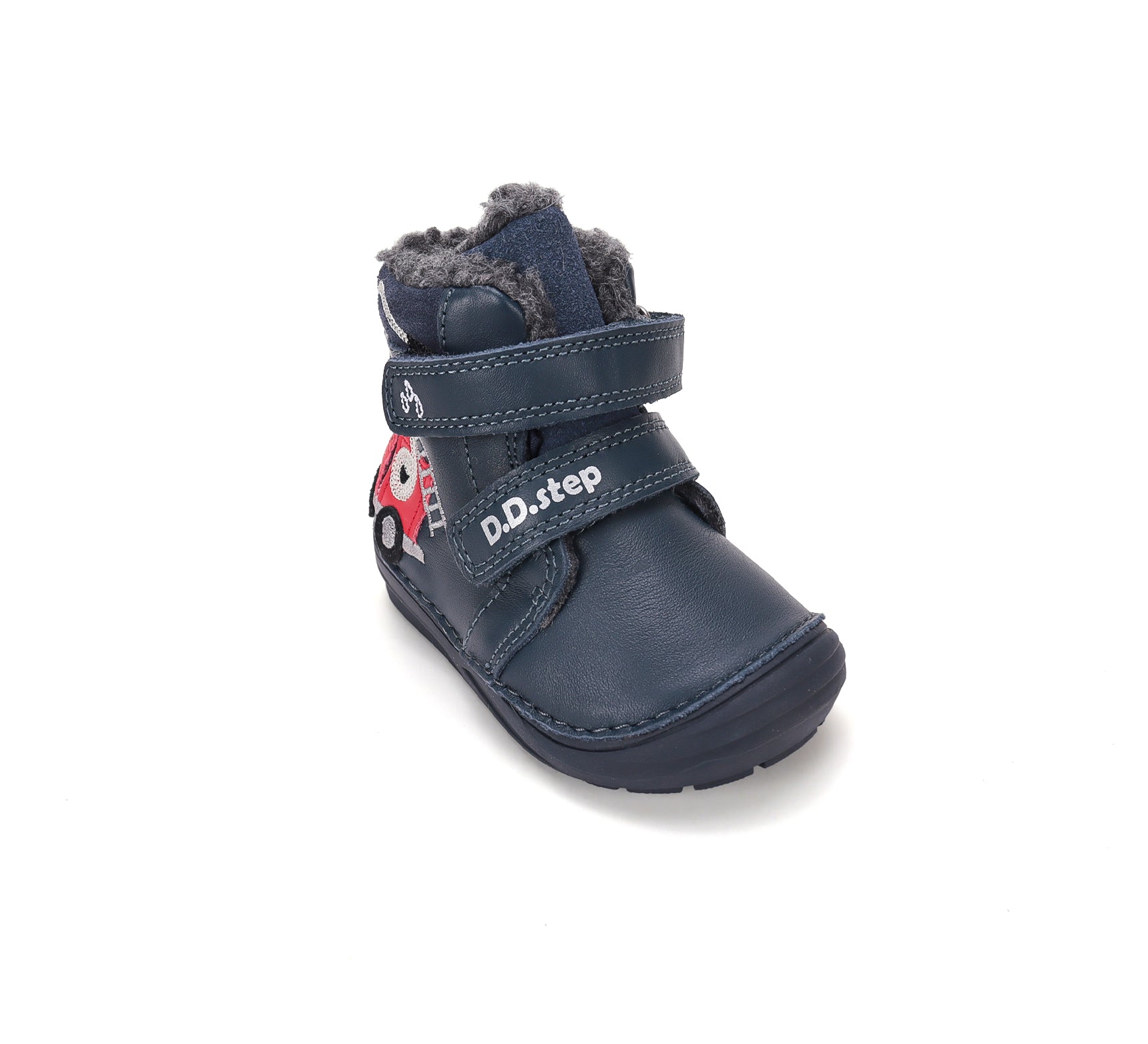 D.D.Step ghete baieti imblanite 20-25 Royal Blue cu masina de pompieri