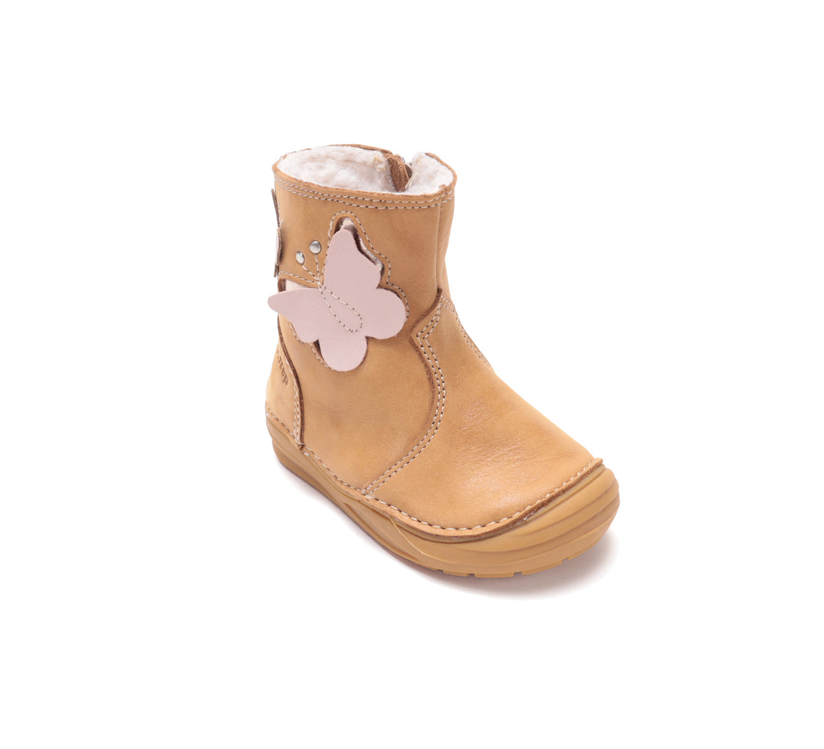 D.D.Step botine fete imblanite 20-31 Cooper cu fluturas