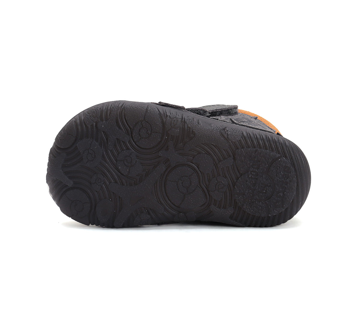 D.D.Step ghete baieti Barefoot imblanite cu talpa fluorescenta 20-25 Dark Grey cu lup