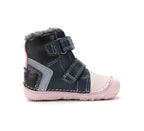 D.D.Step ghete fete Barefoot imblanite 26-31 Royal Blue cu roz
