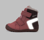 D.D.Step ghete fete Barefoot imblanite 26-31 Raspberry cu maroniu