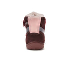 D.D.Step ghete fete Barefoot imblanite 26-31 Raspberry cu maroniu
