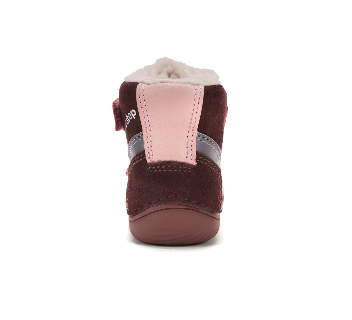 D.D.Step ghete fete Barefoot imblanite 26-31 Raspberry cu maroniu