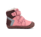 D.D.Step ghete fete Barefoot imblanite 26-31 Raspberry cu maroniu