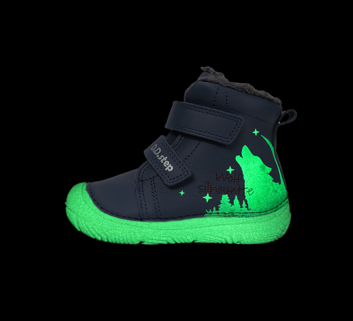 D.D.Step ghete baieti imblanite si fluorescente 26-31 Marine cu lup