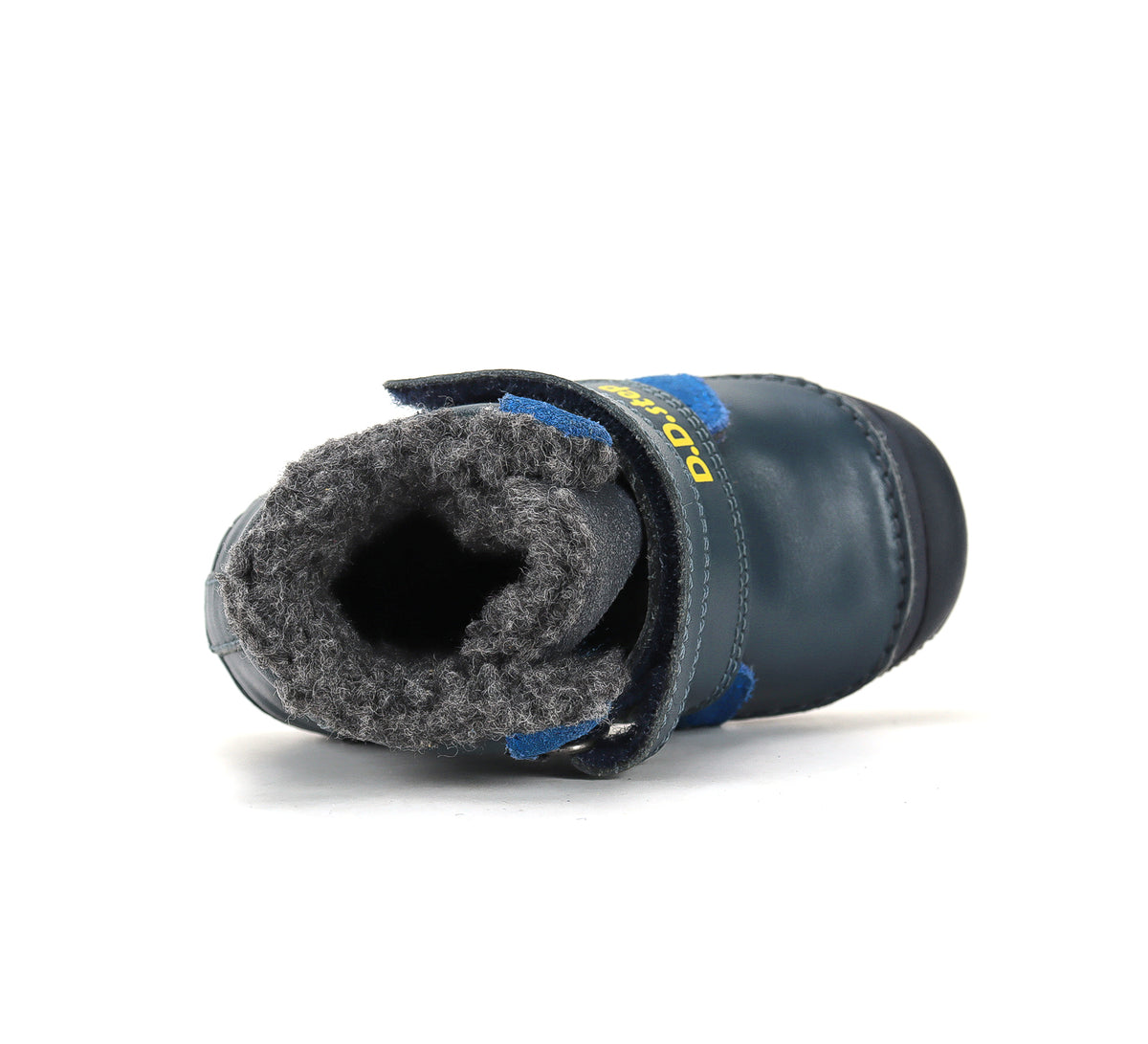 D.D.Step ghete baieti imblanite 20-31 Royal Blue cu galben