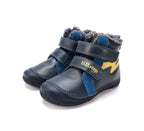 D.D.Step ghete baieti imblanite 20-31 Royal Blue cu galben