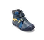 D.D.Step ghete baieti imblanite 20-31 Royal Blue cu galben