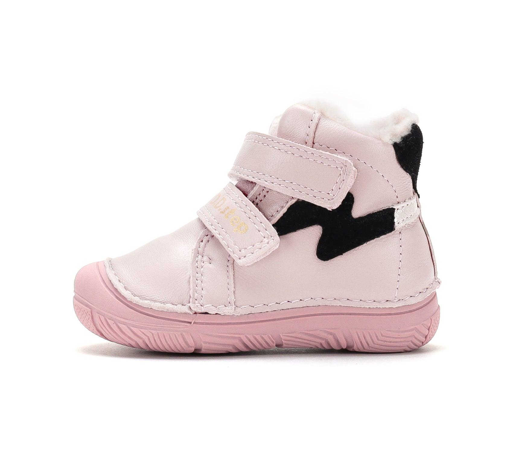 D.D.Step ghete fete imblanite 20-25 Baby Pink cu negru Imagine secundară a produsului