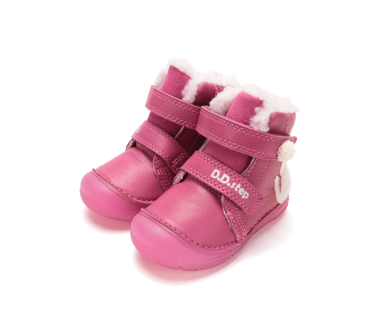 D.D.Step ghete fete imblanite si fluorescente 20-25 Hot Pink cu pisica Imagine principală a produsului