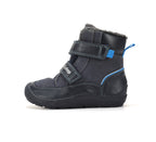 D.D.Step ghete baieti Barefoot captusite 28-33 Royal Blue cu dunga albastra