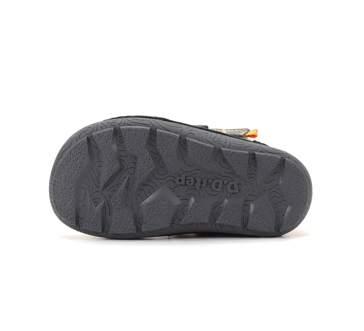 D.D.Step ghete baieti Barefoot captusite 28-33 Olive cu dunga portocalie