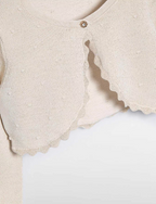 Abel&Lula bolero fete tricot cu onduleuri 4-10 ani Off-white