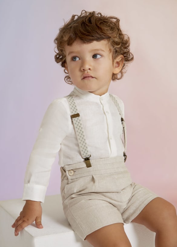 Abel&Lula bretea baieti cu elastic si logo 6-18 luni, Off-white Imagine secundară a produsului