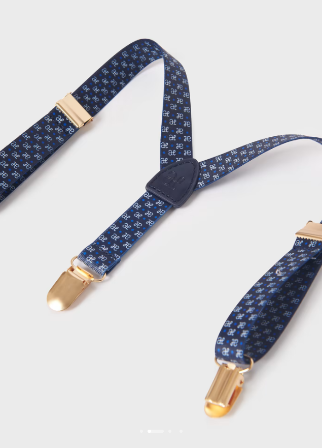 Abel&Lula bretele baieti cu logo 6-36 luni, Navy Blue Imagine secundară a produsului