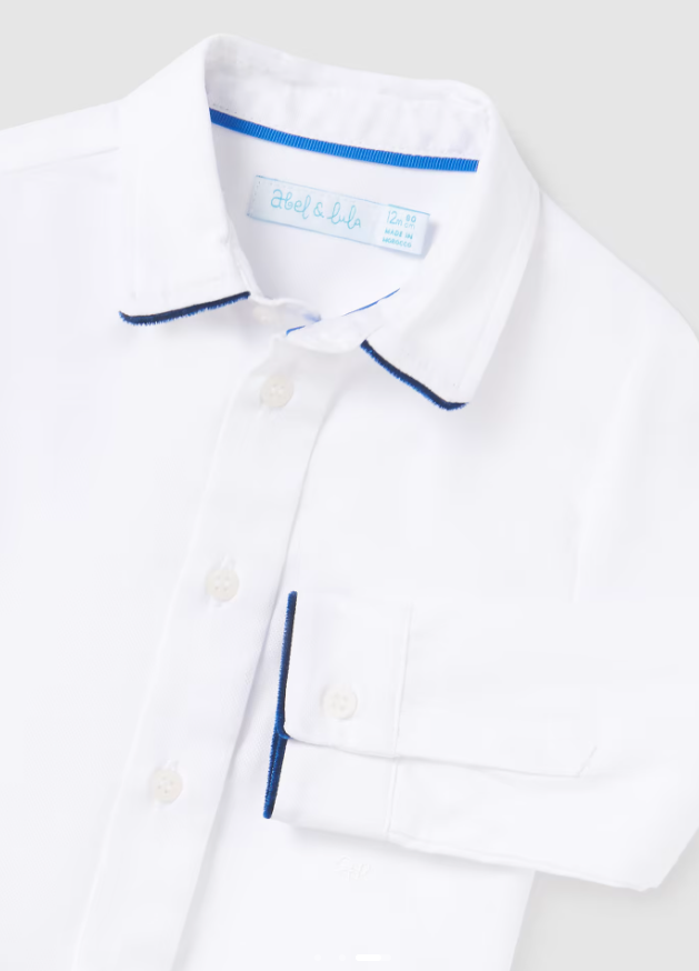 Abel&Lula camasa baieti cu detalii in contrast 6-36 luni