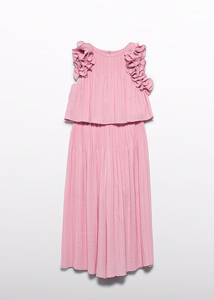 Abel&Lula compleu fete 2 piese cu pantaloni plisati 4-10 ani Roz Imagine principală a produsului