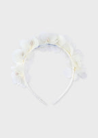 Abel&Lula diadema cu flori 4 ani+ Off-white