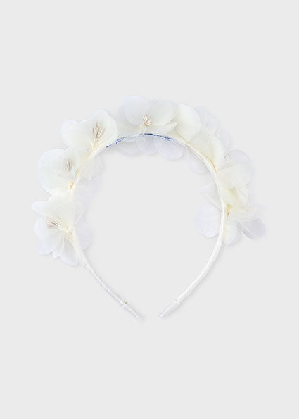 Abel&Lula diadema cu flori 4 ani+ Off-white