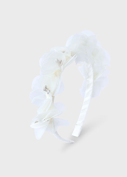 Abel&Lula diadema cu flori 4 ani+ Off-white