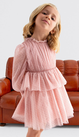 Abel&Lula rochie fete cu tul si glitter 4-10 ani Petal