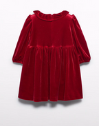 Abel&Lula rochita fete catifea cu glitter 4-10 ani Rosu