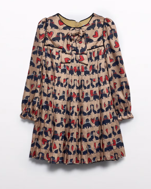 Abel&Lula rochita fete cu imprimeu 4-12 ani Camel cu catelusi Imagine principală a produsului