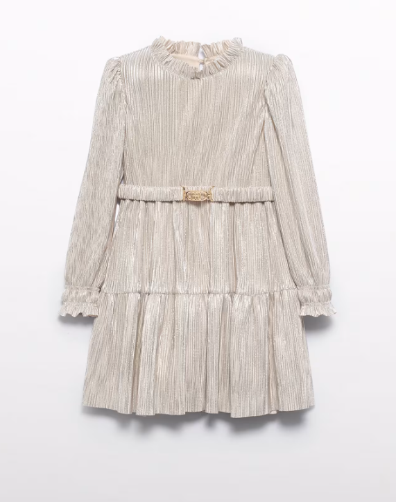 Abel&Lula rochita fete cu pliuri si sclipici 4-12 ani Auriu