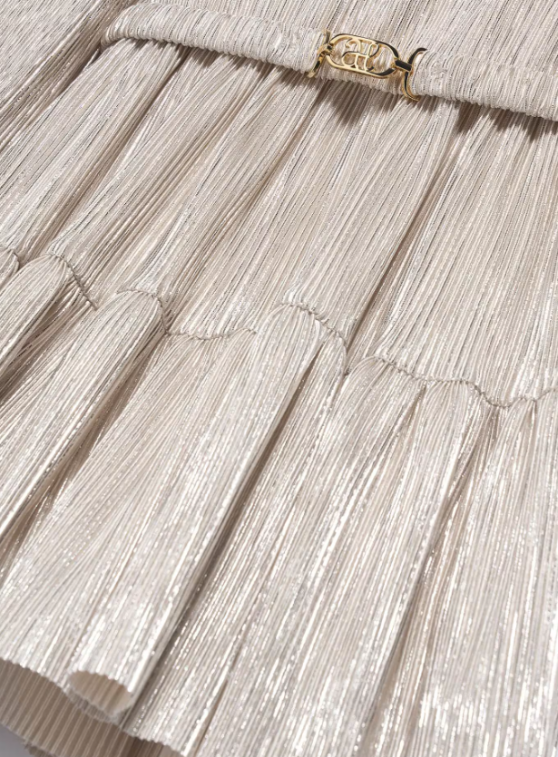 Abel&Lula rochita fete cu pliuri si sclipici 4-12 ani Auriu