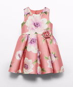 Abel&Lula rochita fete mikado cu flori 4-10 ani Blush