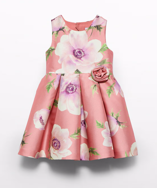 Abel&Lula rochita fete mikado cu flori 4-10 ani Blush