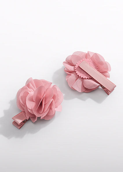 Abel&Lula set 2 clame par florale 4 ani+ Rosa Imagine secundară a produsului